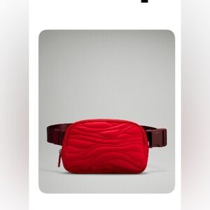 New! (Without tags) Lululemon Athletica Olympic Red Quilted everywhere Belt Bag